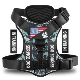 Reflective Breathable Solid Color Polyester Dog Strap (Option: Camouflage colour-S)